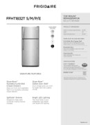 Frigidaire FFHT1832TS Product Specifications Sheet